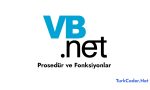 Vb.Net Prosedür ve Fonksiyonlar